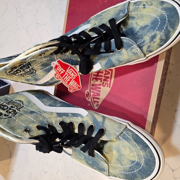 Vans Sk8-Hi Tapered Olive Denim Embroidery Skull Men's Size 12 BRAND NEW - Picture 7 of 12